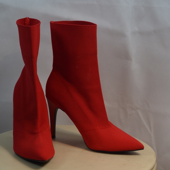 Brash Red Stiletto Boots SZ 9 NWOT - Picture 2 of 6